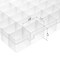 36 Grids Clear Plastic Jewelry Box Organizer Storage Container with Removable Dividers (36 Grids - Clear)